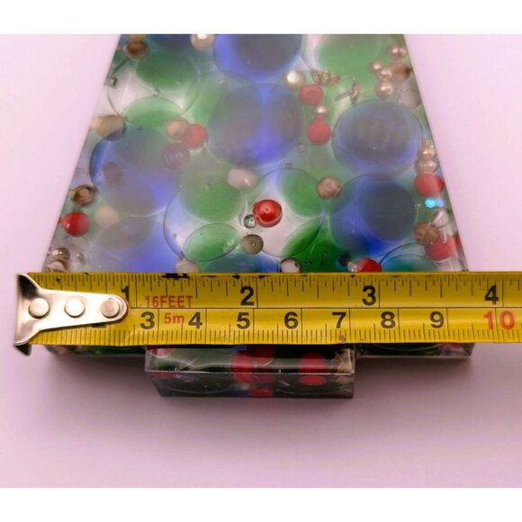 Unique Christmas Tree Filled with Colorful Balls Handmade with Resin NEW - Picture 7 of 8